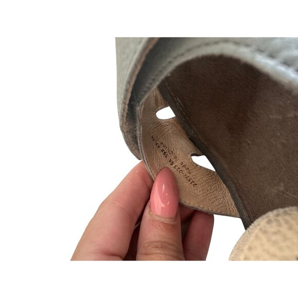 CAMPER Blue Tan Ankle Strap Sandals Heels Size 39 / US 9 - Picture 7 of 9